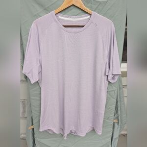 Lululemon Mens Light Purple Lisence To Train Short Sleeve Shirt Size Xl